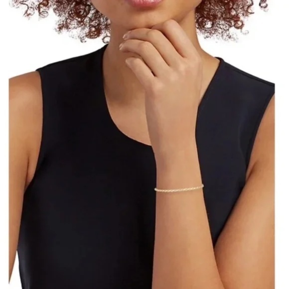 NEW Shashi So Twisted 18K Yellow Gold Vermeil Chain Bracelet - Picture 5 of 5